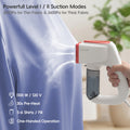 Vacuum Steamer for Clothes, 2000Pa&3600Pa Suction Handheld Clothes Steamer,3 In 1 Portable Travel Steamer for Clothes,Garment Steamer With 122ml Water Tank (for 110-120V) (Pearl White)