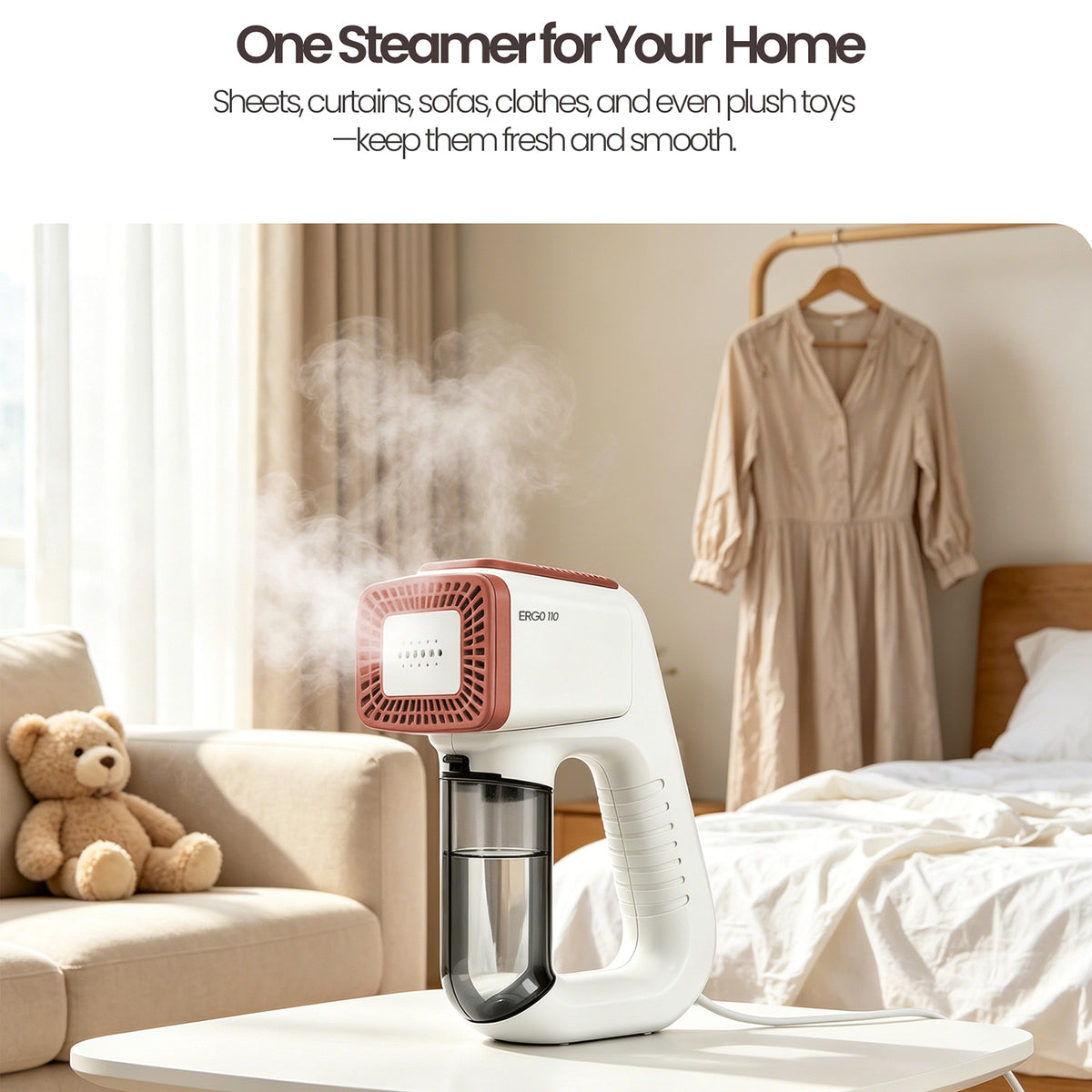 3600Pa Vacuum Steamer,Recycled Steam, Handheld Steamer for Clothes,Fabric