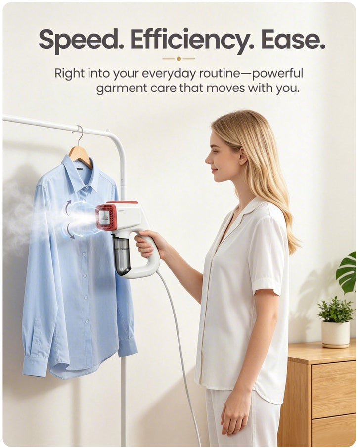 3600Pa Vacuum Steamer,Recycled Steam, Handheld Steamer for Clothes,Fabric
