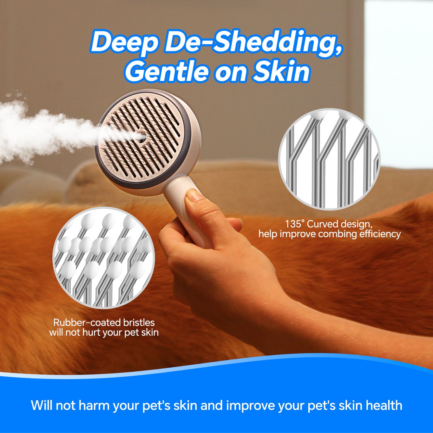 3-in-1 Pet Steam Brush
