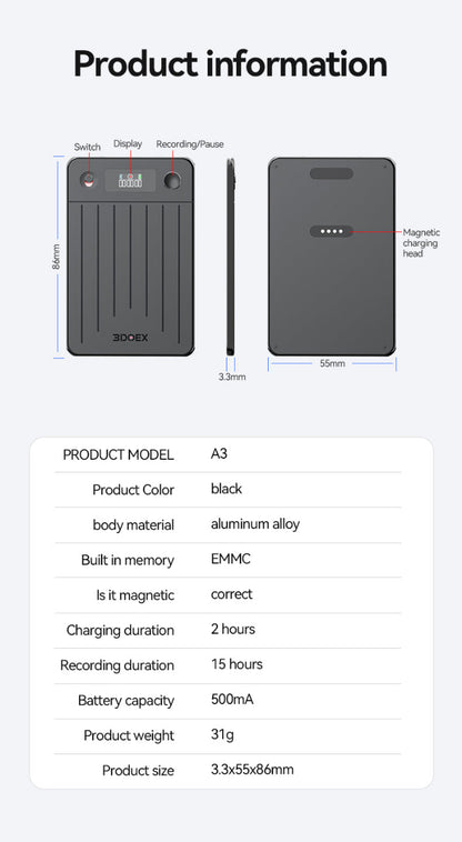 AI Voice Recorder A3